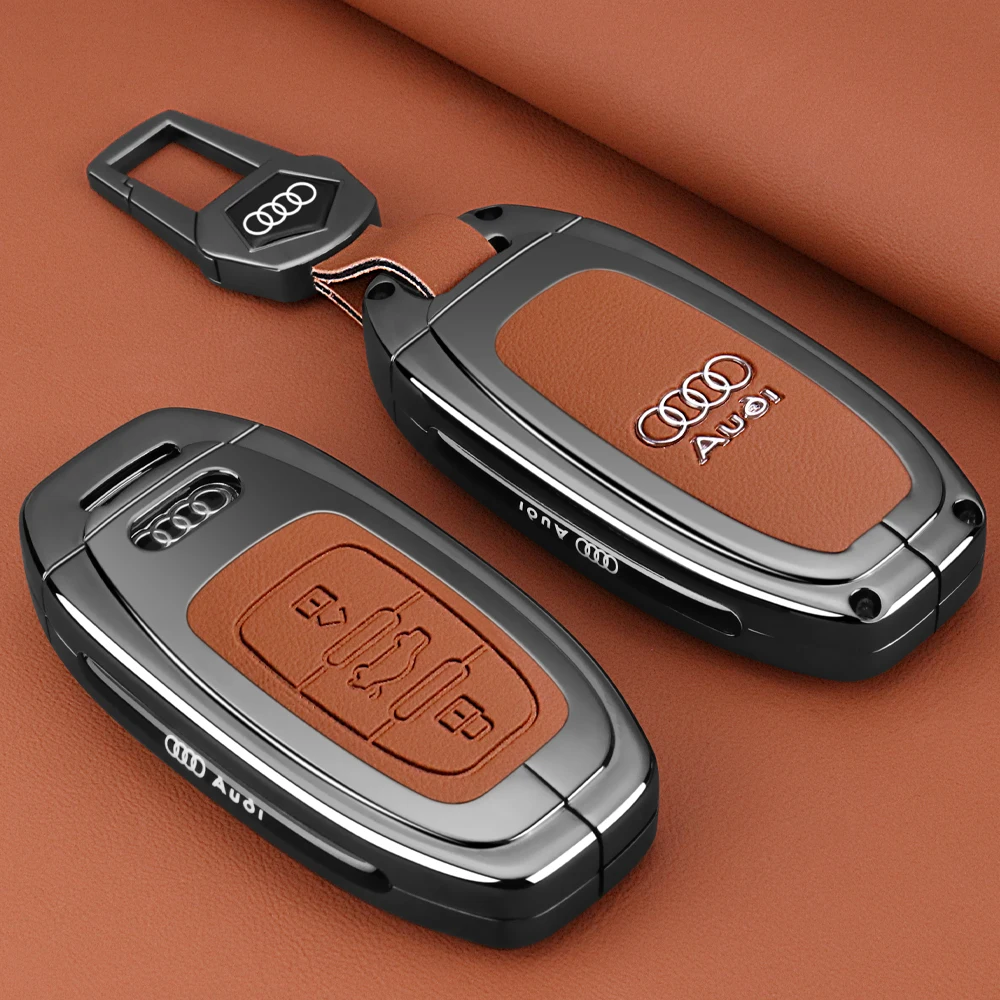 

Leather Key Case Cover Shell Buckle Special Car Key Cover For Audi A1 A3 8V A4 B8 B9 A5 A6 C7 A7 A8 Q3 Q5 Q7 S4 S6 S7 S8 R8 TT