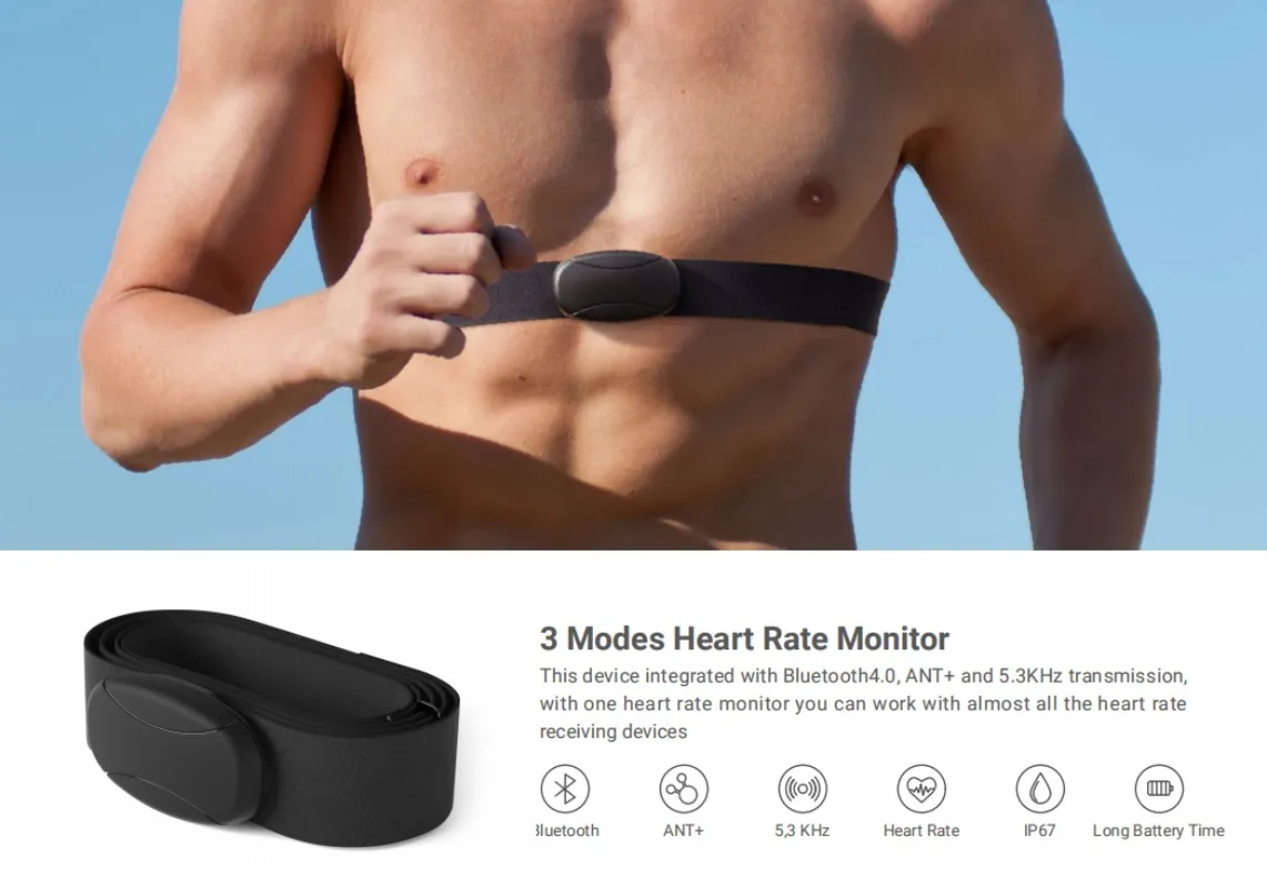 Heart Rate Monitor Armband, Bluetooth & ANT+ IP67 Waterproof, Optical Heart Rate Sensor