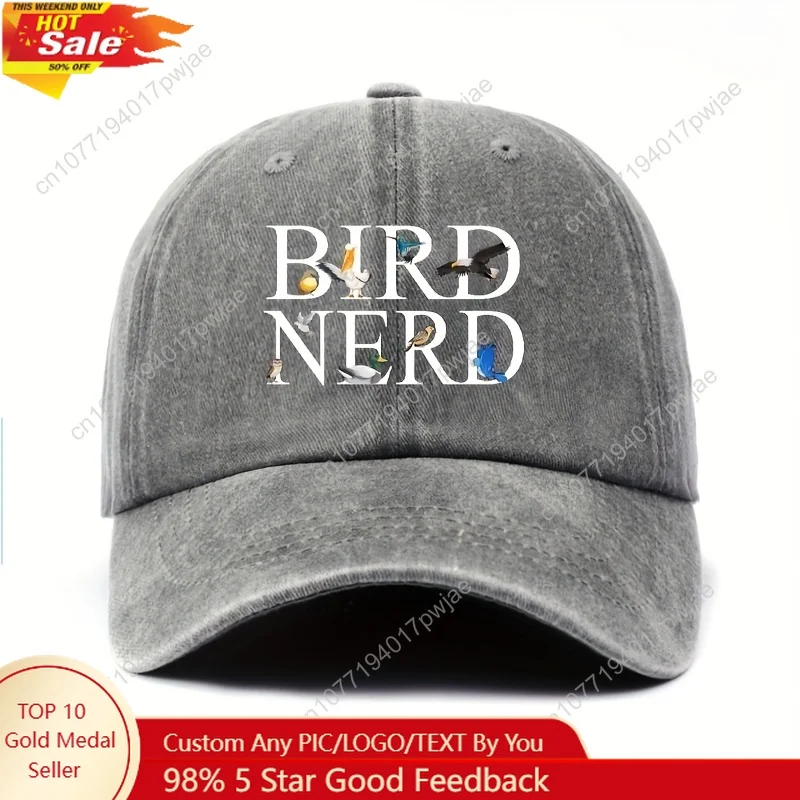 

[Retro Bird Cap] Colorful Bird Illustrations Unisex Retro Bird Watching Cap | Adjustable Soft Duckbill Hat, Outdoor Sports & Cas