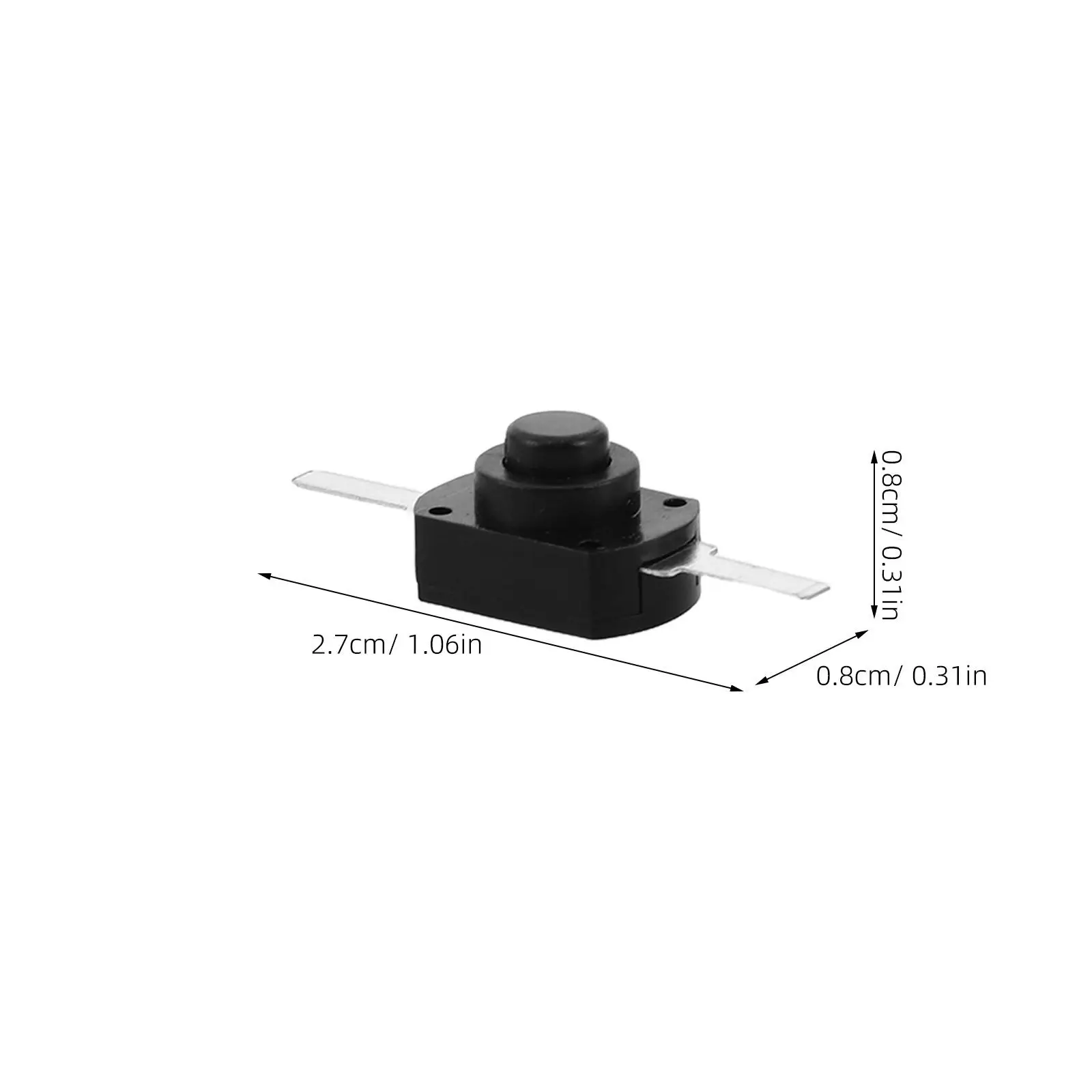 Druckschalter für Taschenlampe Taschenlampenschalter AN-AUS-Schalter 2 Pins