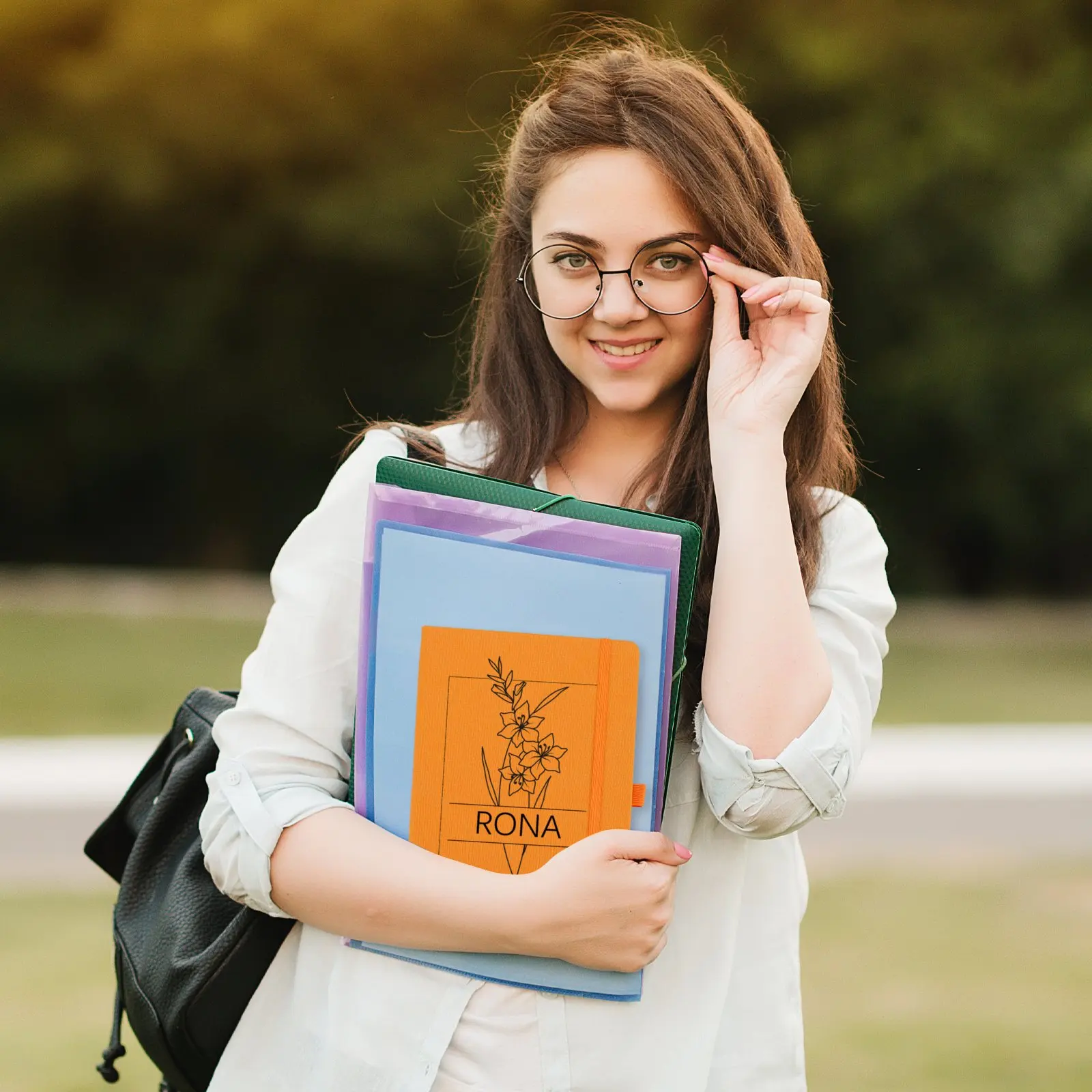 Cuaderno de flores personalizado para hombres y mujeres, regalo de cumpleaños con nombre personalizado, Bloc de notas, suministros de papelería, 12 meses de nacimiento