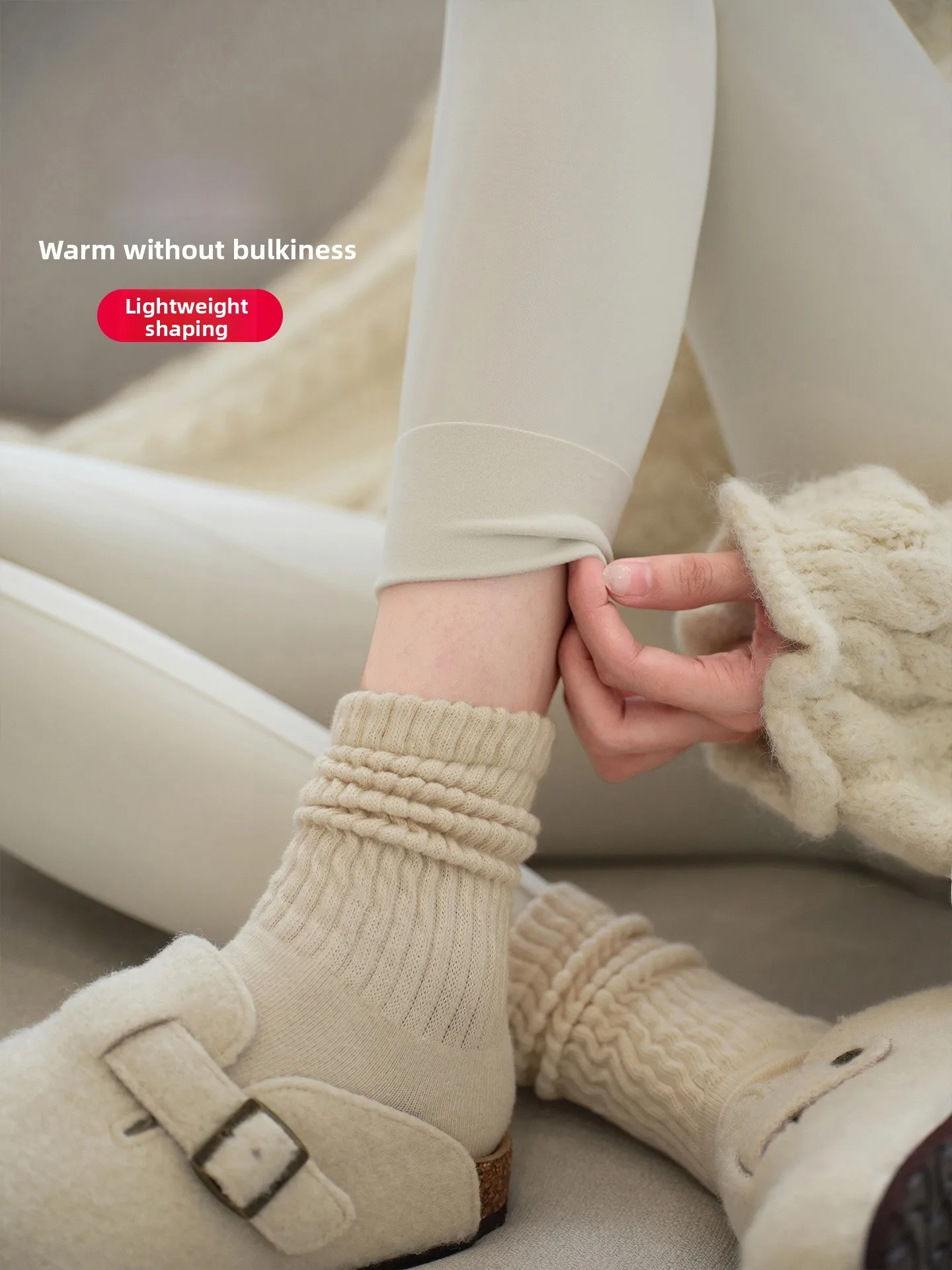 Thiened Winter Yoga Pants Women's High Waist ark Skin Fce Lined Tummy Control Long Trousers Casual High Waist