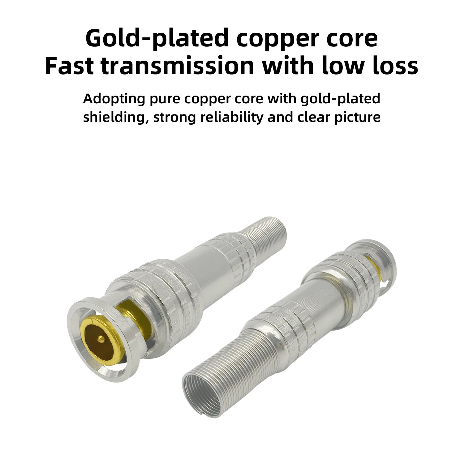 10pcs BNC to Q9 Solder Type Converter for 75-5 Surveillance Coaxial Cable CCTV Security System High Fidelity Video Connectors