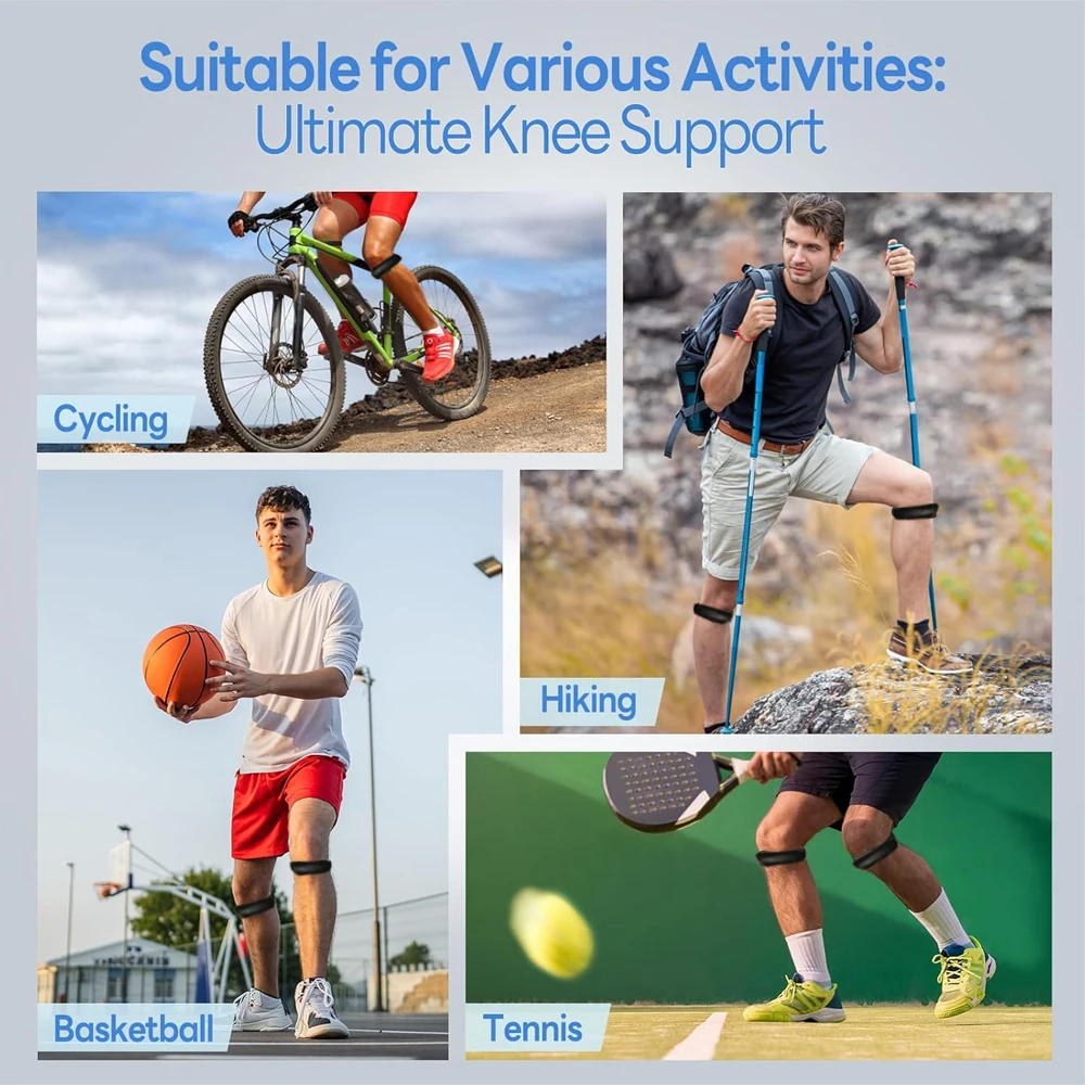 1 SZT. Pasek na Ból Kolana - Regulowany Pas Podtrzymujący Staw Łokciowy dla Kobiet i Mężczyzn, Zapalenie Tętnicy - Stabilizująca Orteza do Biegania