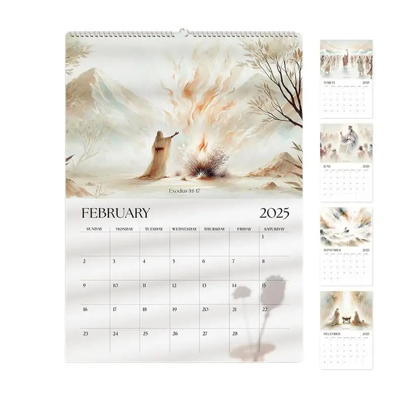 Jesus Calendar 2025 Bible Verse Wall Calendar 2025 Christian Calendar Faith Jesus Monthly Planner Inspirational Religious Gifts