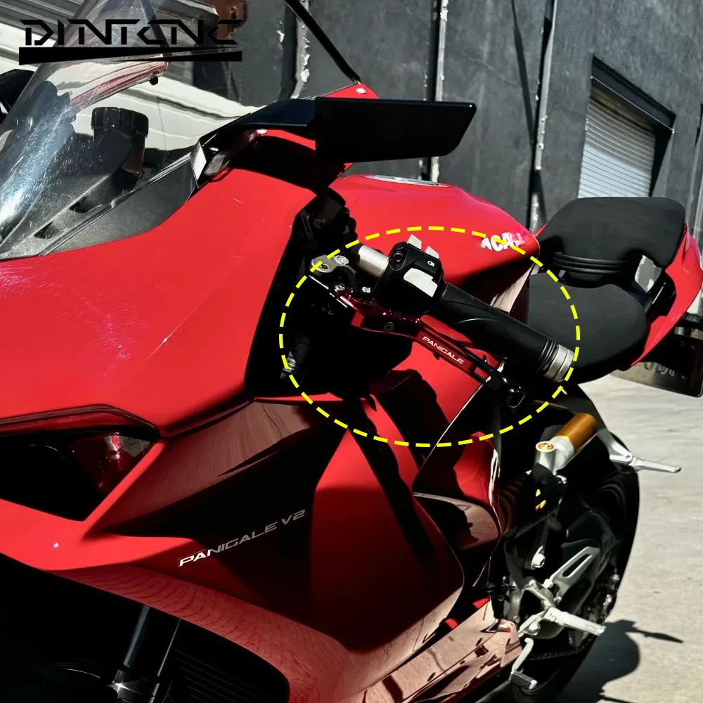 Untuk DUCATI Panigale V4 V4S V4SP V2 2018-2022 Aksesori kopling rem depan sepeda motor dapat disesuaikan batang dasi teleskopik lipat