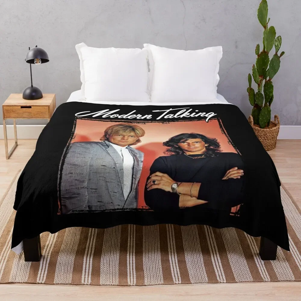 Retro Modern Talking Special Design Throw Blanket Soft Plush Plaid Loose Thermal Large Blankets