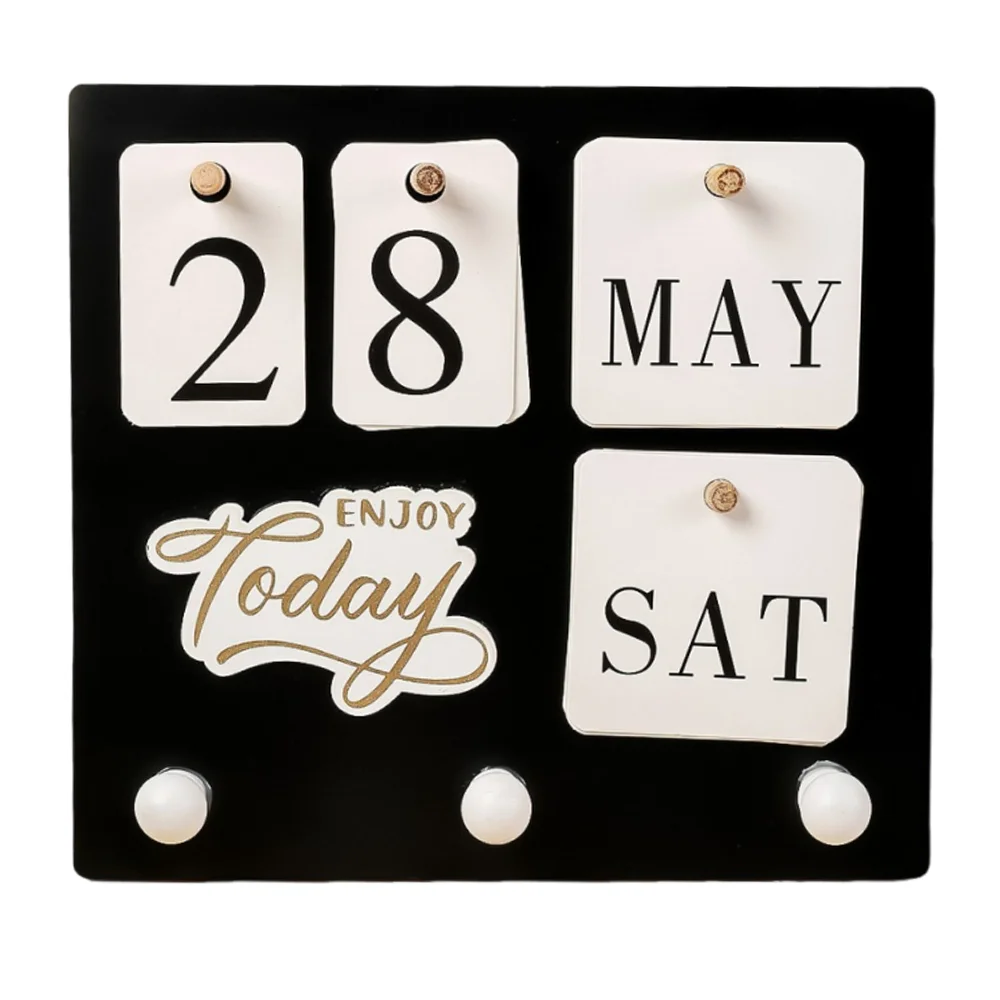 

Creative Perpetual Calendar Ornaments Adjustable Month Date Display Eternal Desktop Calendar Simple Wall-mounted
