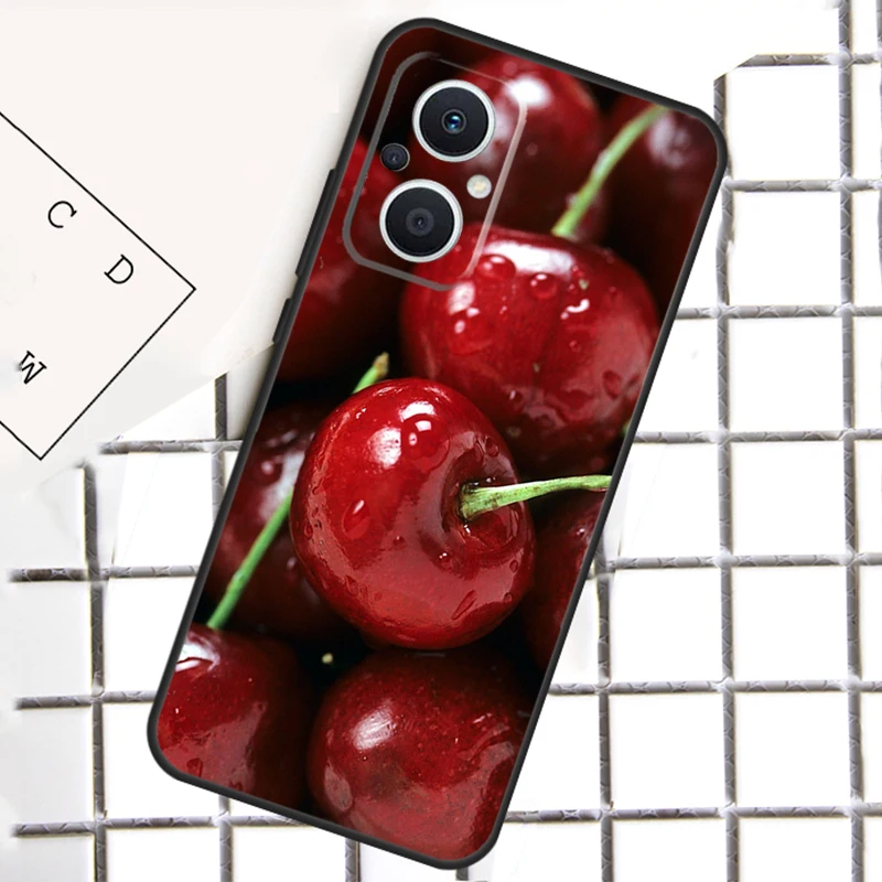 Red Cherry Summer Fruit For OPPO Reno 13 14 12 11 10 Pro 11F 12F 13F 14F 7 8 Lite 8T OPPO Find X5 X6 X8 Pro Case