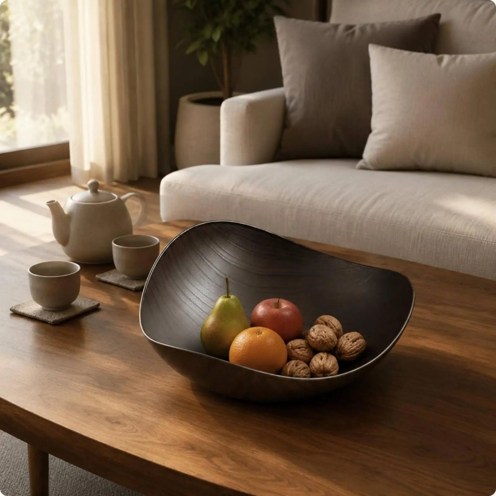 Wood Grain Plastic Fruit Platt - Dried Fruit 评论和价格