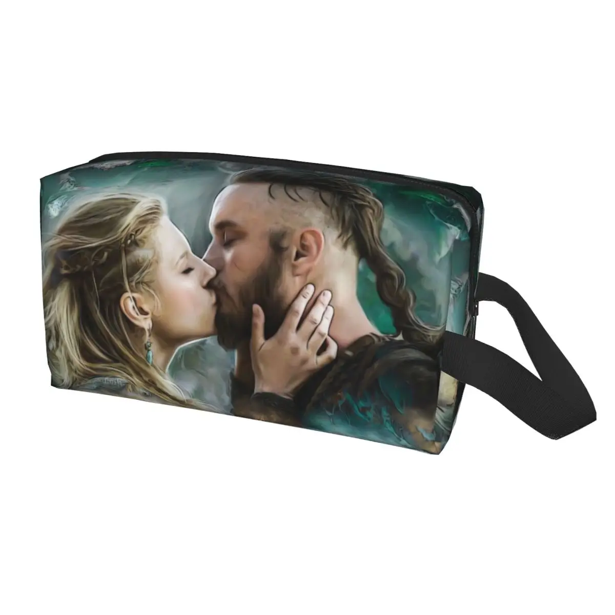 Viking Lagertha Ragnar Lothbrok Toiletry Bag Norse Valhalla Warrior Cosmetic Makeup Organizer Women Beauty Storage Dopp Kit Case