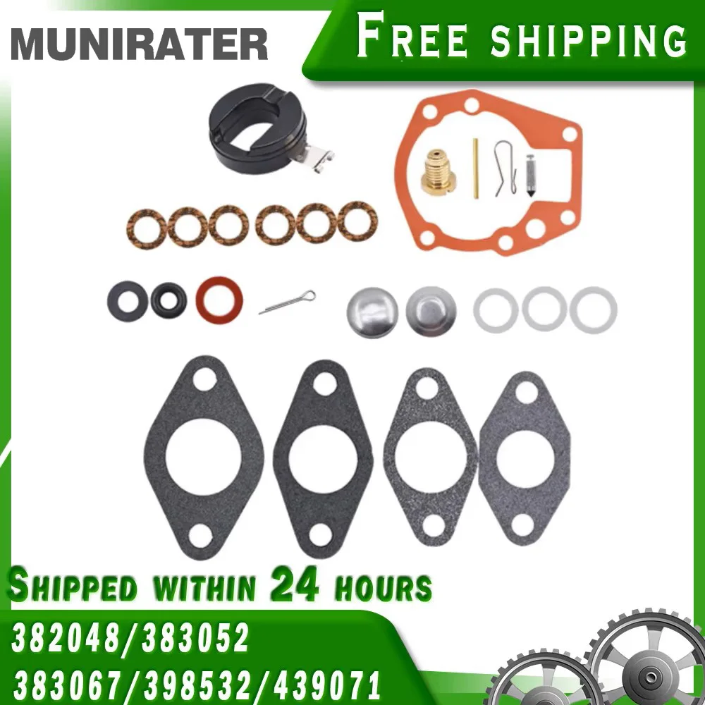 

Carburetor Repair Kit with Float Replacement for Johnson Evinrude 1.5 2 3 4 5 5.5 6 HP 439071 18-7043