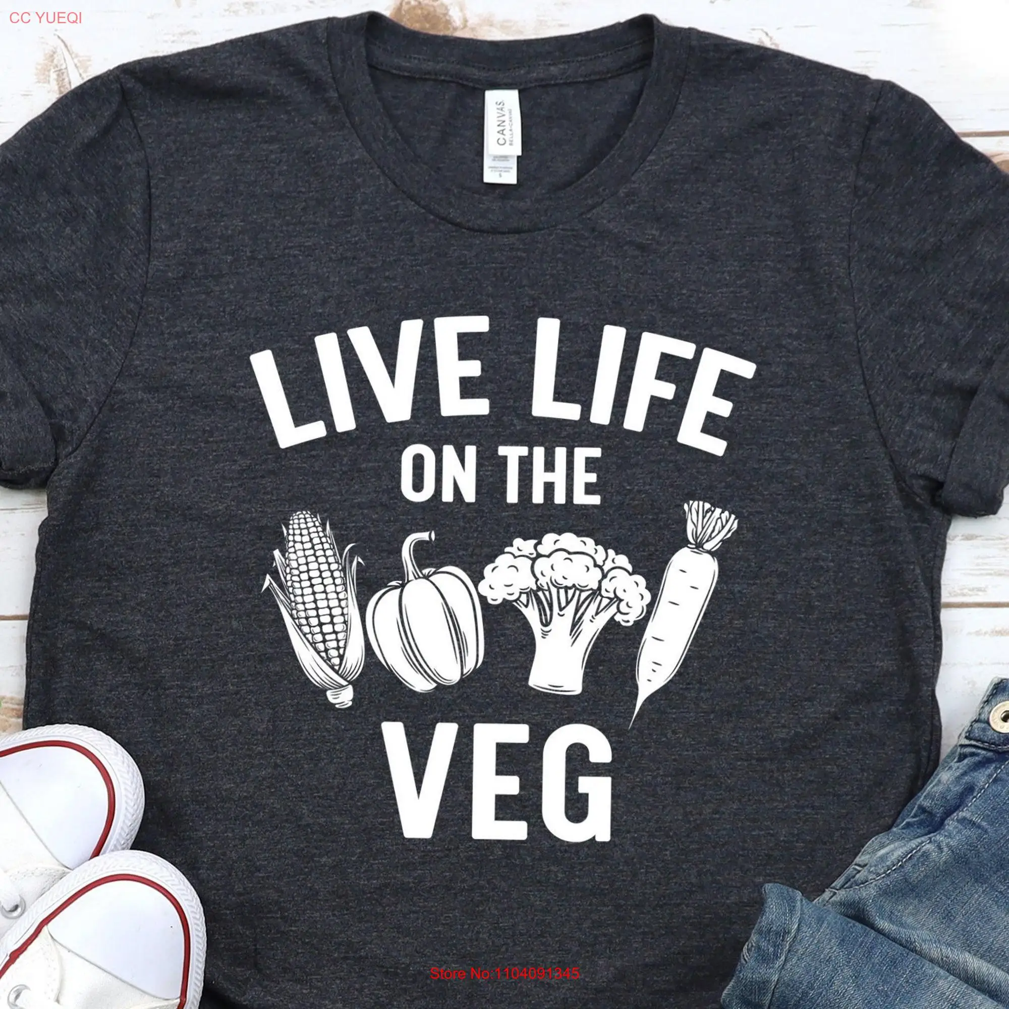 Funny Vegan T Shirt Vegetarian Herbivore For Plant Based Veggie Crewneck SweaT long or short sleeves