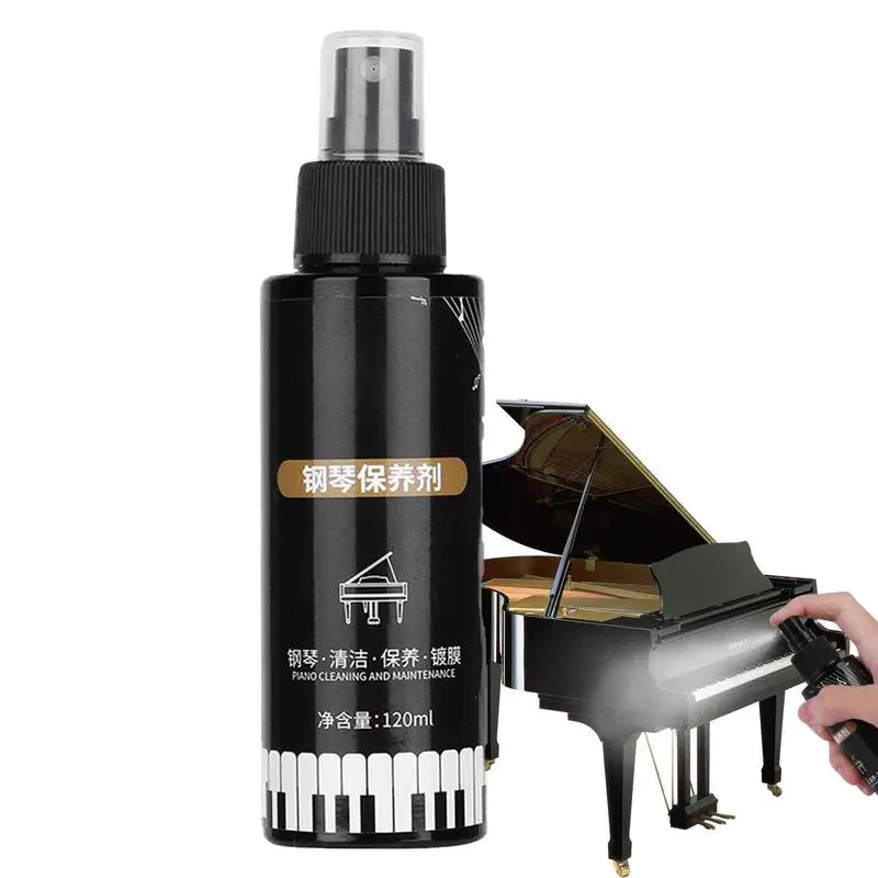 120ml Piano Cleaner Spray Musical Instrument Brightening Wax Guitar Panel Cleaning Agent Instrument Polishing Care Oil Cleaner