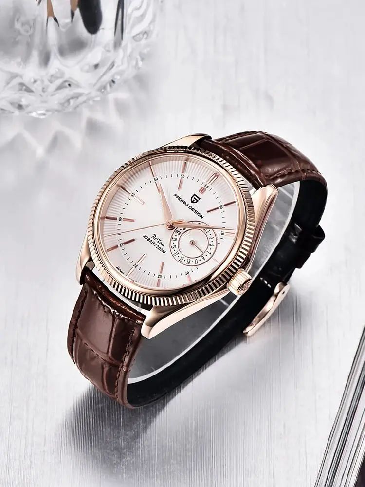 40mm PAGANI DESIGN Top Marke Männer Quarz Armbanduhr Sapphire Luxus Automatische Uhr 200m Wasserdicht Männer Taucher Uhr Reloj hombre