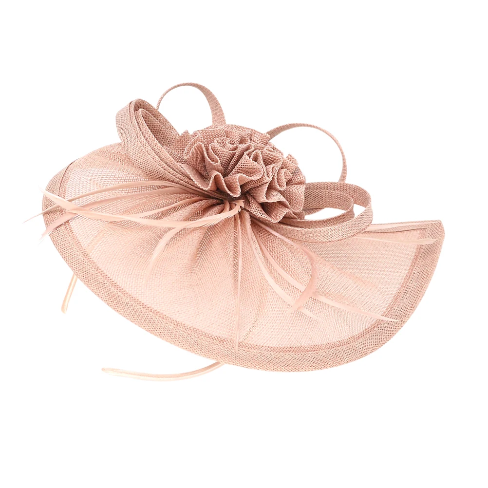 

Mesh Head Flower Hair Accessories Wedding Hats Women Fascinator Elegant Bridegroom Ladies Tea Party Bridal Headband Retro