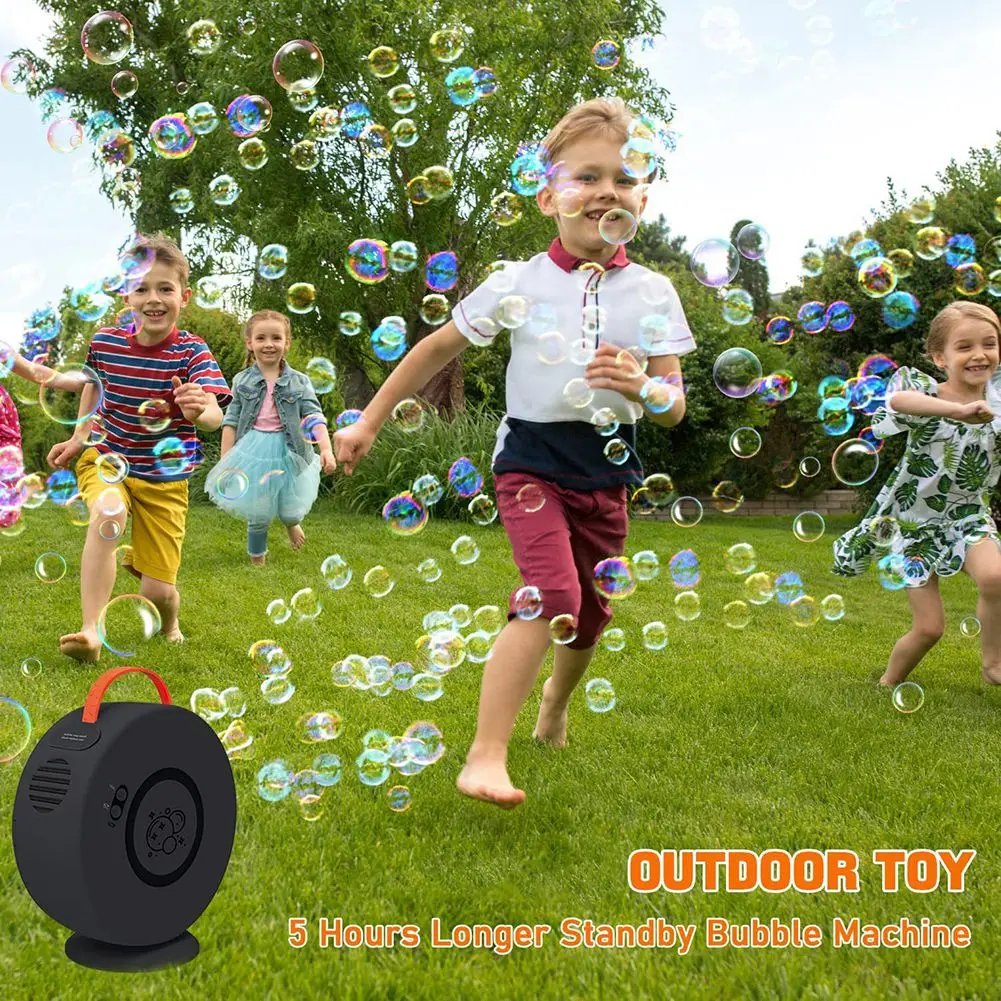 Bubble Machine For Kids , Rechargeable Bubbles Blower Maker For Outdoor , Automatic Rotating 90°&360° Bubble Toys