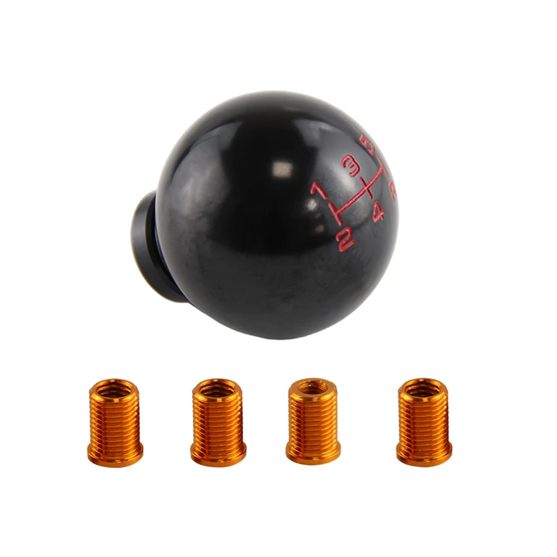 5 Speed Universal Automatic Auto Car Gear Shift Knob Shifter Lever Head M14*15