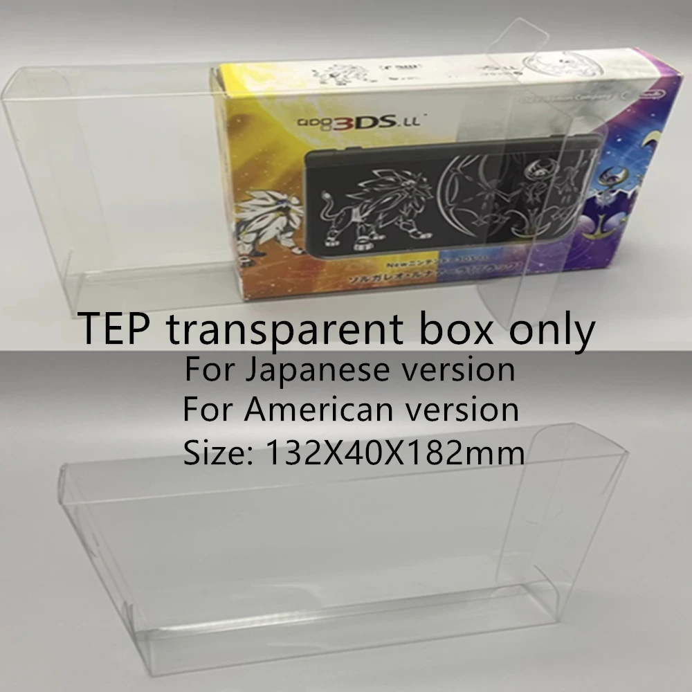 Collection Display Box For 3DSLL/NEW Nintendo 3DS LL/Pokémon Game Storage Transparent Boxes TEP Shell Clear Collect Case