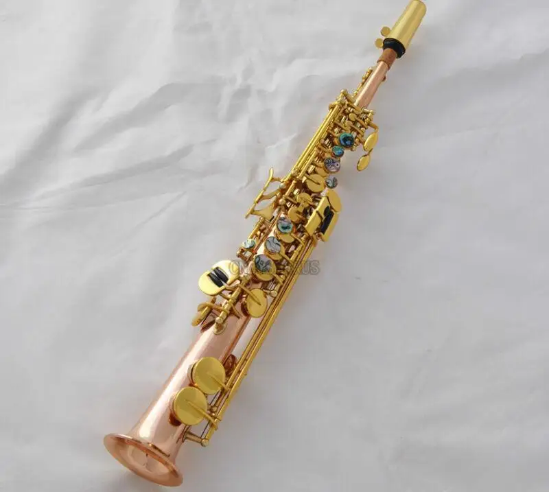 

Professioanl Rose Brass Eb Sopranino Saxophone Sax Low Bb High E Abalone Key New