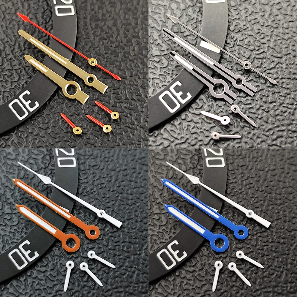 Silver/Orange VK63 hands are suitable for VK63 and VK63A quartz movements with green luminous watch pointer accessories