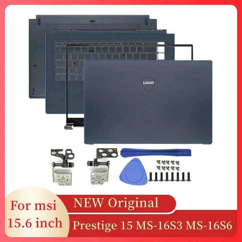 NEW Notebook LCD Back Cover/Front Frame/Hinges/Palmrest/Bottom Accessories For MSI Prestige 15 MS-16S3 16S6 P15 Laptop