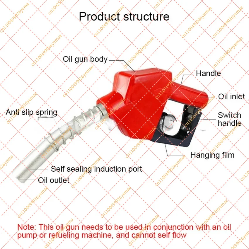 AC-11A Automatic Shut-off Fuel Nozzle - Aluminum Alloy Self-Sealing Oil Gun for Gas Station Dispenser
