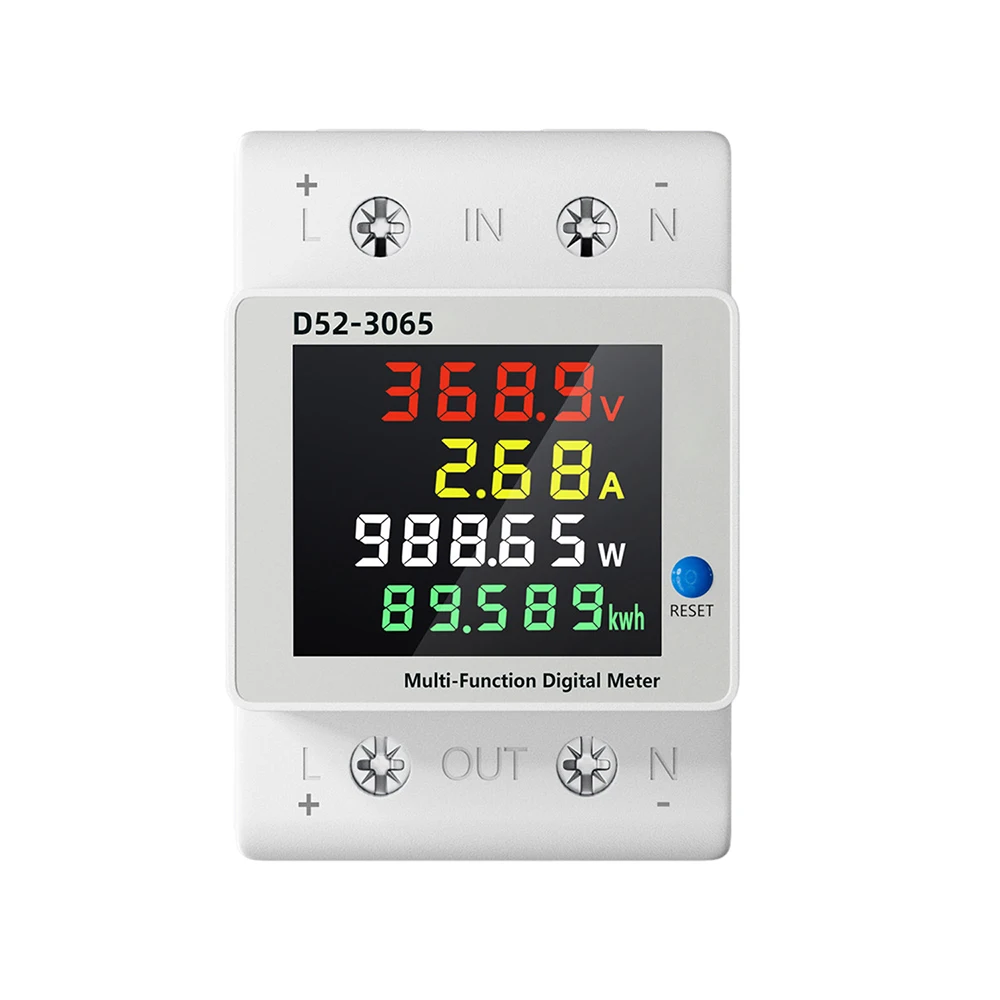 DIN-Schienen-DC-Energiezähler DC14-600V 63A 4-in-1 Multifunktions-LCD-DC-Watt-KWh-Zähler mit automatischer Datenspeicherung für Solarbatterie-Motorüberwachung – Detail 23