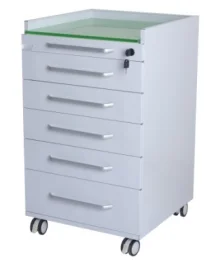 Medical Stainless Steel with Universal Wheels Dental Clinic Multifunctional with Drawers Dental Mobile Storage Cabinet
