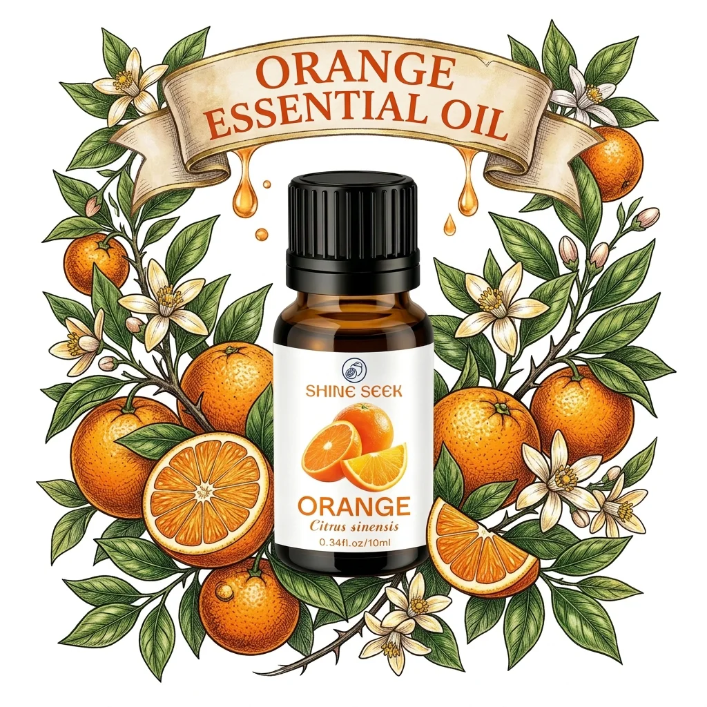 10ml Citrus sinensis ORANGE Essential Oil Fortune Wealth Attraction, Ideal Gift for Valentine's Mother's Day ，Blessing Wealth Lu