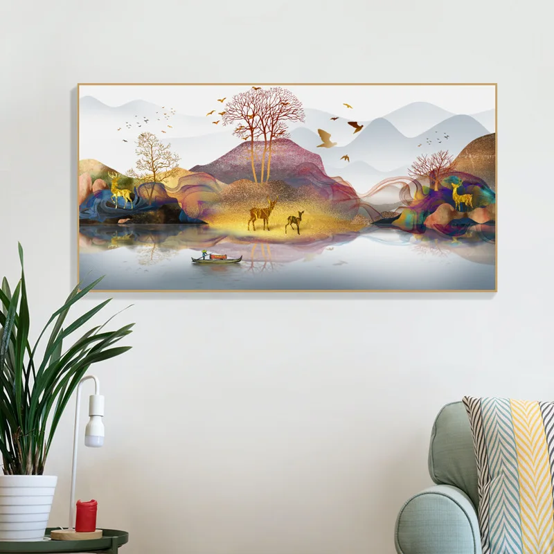 Sofa background wall Bedroom bedside living room stickers  hotel room decoration painting mural