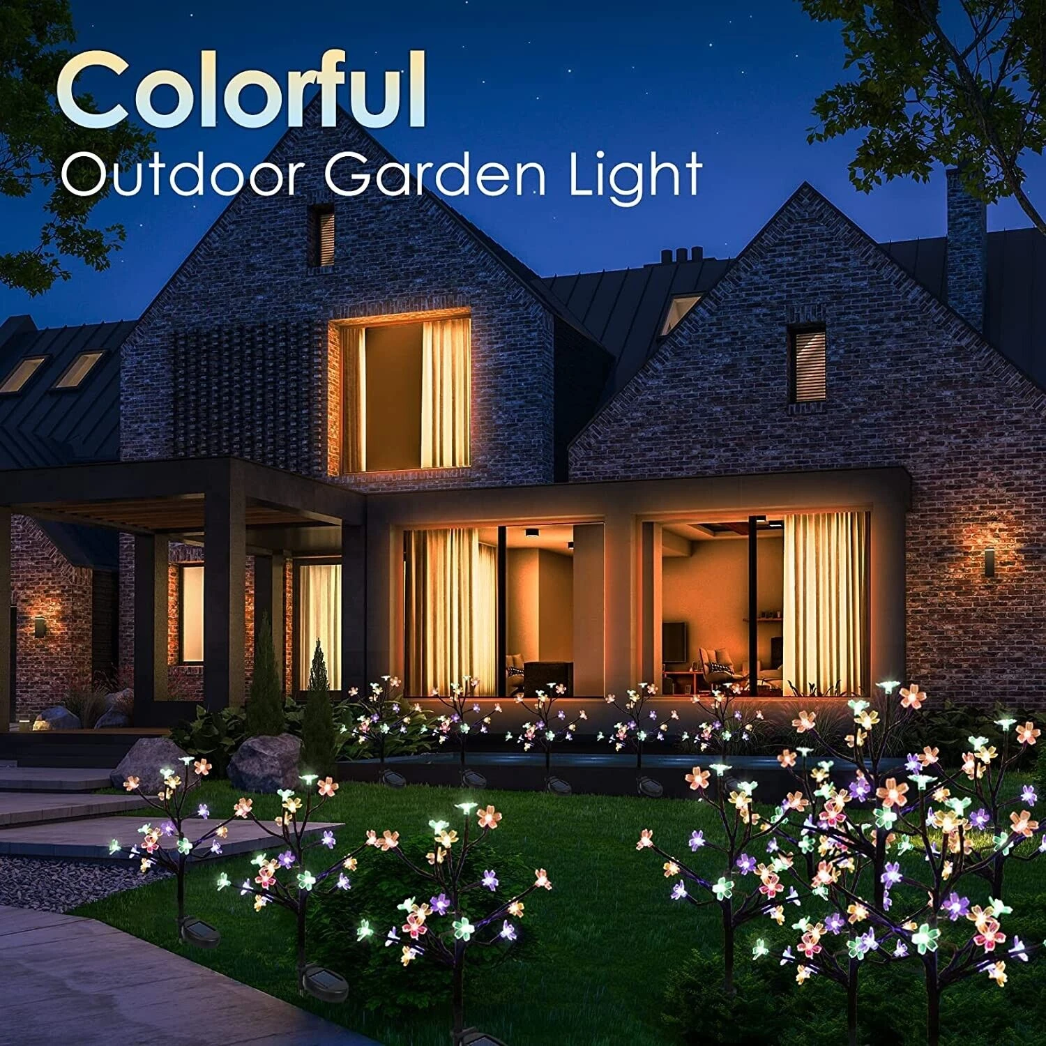 

Illuminate Your Outdoor Space with a Beautiful 4-Pack of Durable Solar Garden Lights - Stunning LED Lights in Flower Shape for E