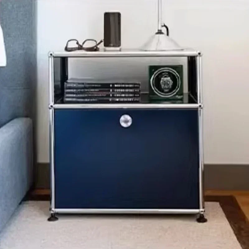 

Bedside Table Kitchen Cabinet Storage Locker Home Module Bedside Table Stainless Steel Storage Cabinet Living Room Cabinets