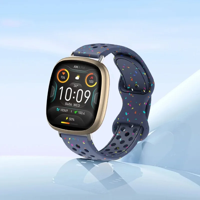 حزام سيليكون لـ Fitbit فيرسا 4/3 حزام رياضي مرن لـ Versa 2/1 لون الحلوى صديق للبيئة سوار ملحقات الساعة الذكية #5