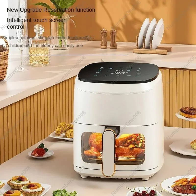 Air Fryer Visual Household New Fully Automatic Large-capacity Intelligent Multi-function French Fries Oven All-in-one Machine