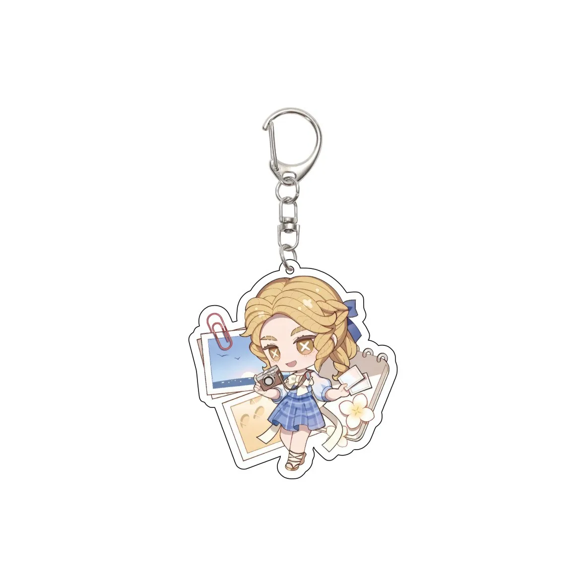 55MM Anime Identity V Keychain Alice Derose Joker Aesop Carl Antiquarian Frederick Kreiburg Marie Key Chain Christmas Gifts view 2