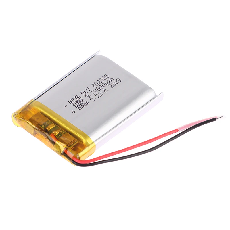 3.7V 600Mah 702535 Lipo Polymer Lithium Rechargeable Battery For MP3 GPS DVD Bluetooth Recorder Headset E-book Camera