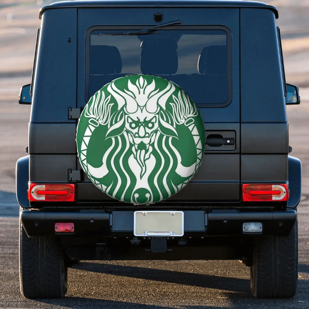 

Krampus Coffee Tire Cover Wheel Protectors Weatherproof Universal for Jeep Trailer RV SUV Truck Camper Travel Trailer