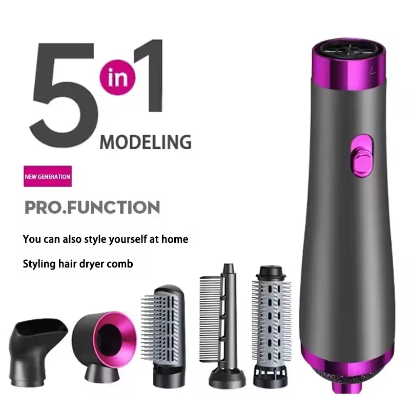 

5 in 1 Multifunctional Hair Dryer Portables High Speed Hairdryer Professional Noise Reduction Constant Temperature