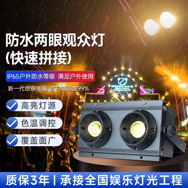 

Waterproof Two-Eye Audience Light 2-Eye COB Surface Light Performance Wedding Bar Strobe Light Car Show Stage Lighting Equipment