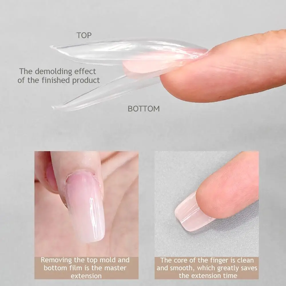 180 stks/doos Sandwich Dual Nail Formulieren Uitbreiding Top & Bottom Gel Sandwich Systeem Nail Art Amandel Doodskist Nagels Formulieren DIY Art Salon