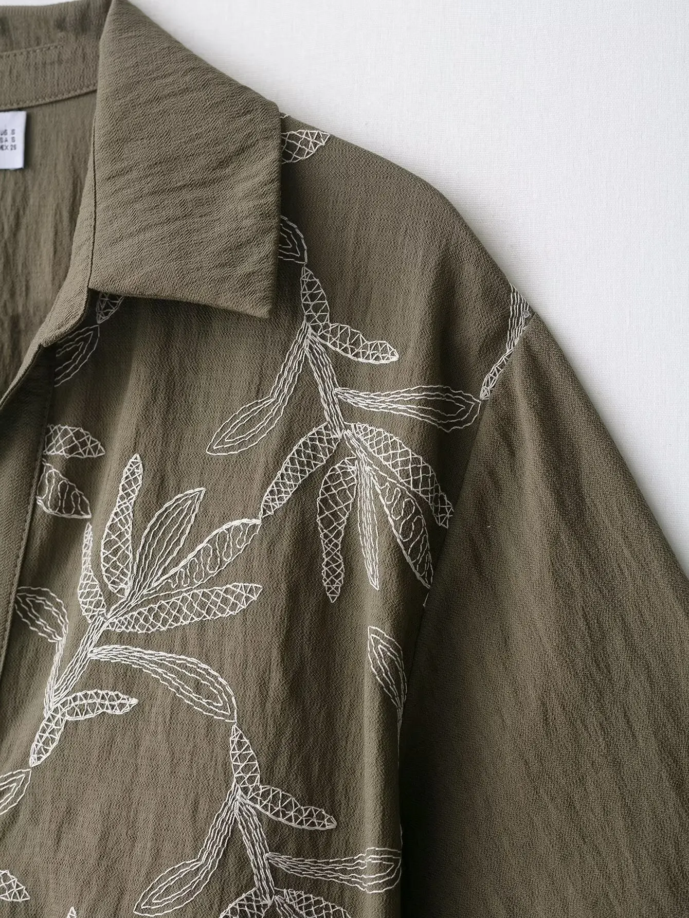 Zevity Donna Vintage Foglie Ricamo Petto Grembiule Camicetta Donna Chic Manica corta Orlo Camicia arrotolata Blusas Crop Top LS9424