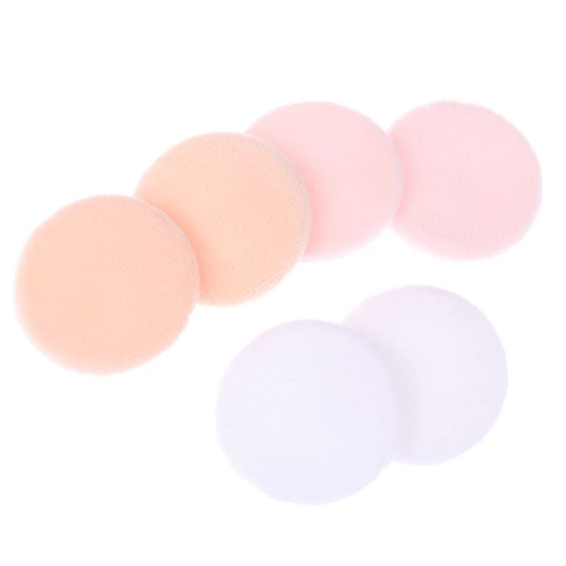 10pcs Round Facial Powder Foundation Puff ,Portable Soft Cosmetic Puff For Makeup Application, Beauty Tool Essential Make Up