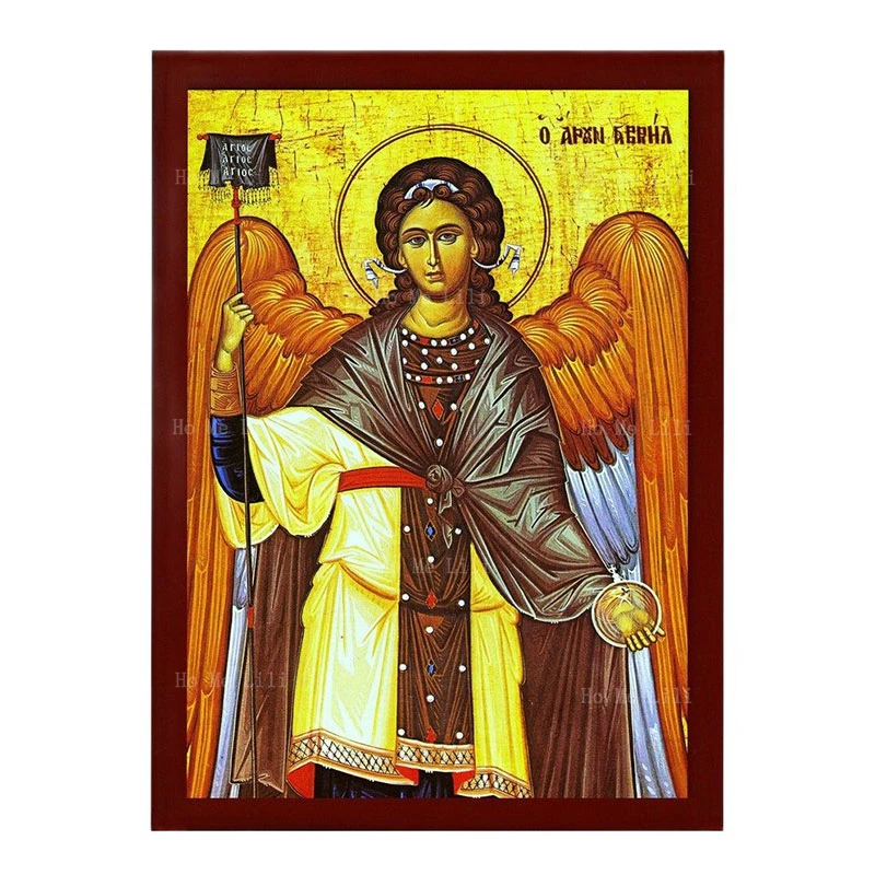 Archangel St Gabriel Saint John Baptist The Forerunner Greek Orthodox Icon Byzantine Religious Canvas Wall Art For Bedroom Decor