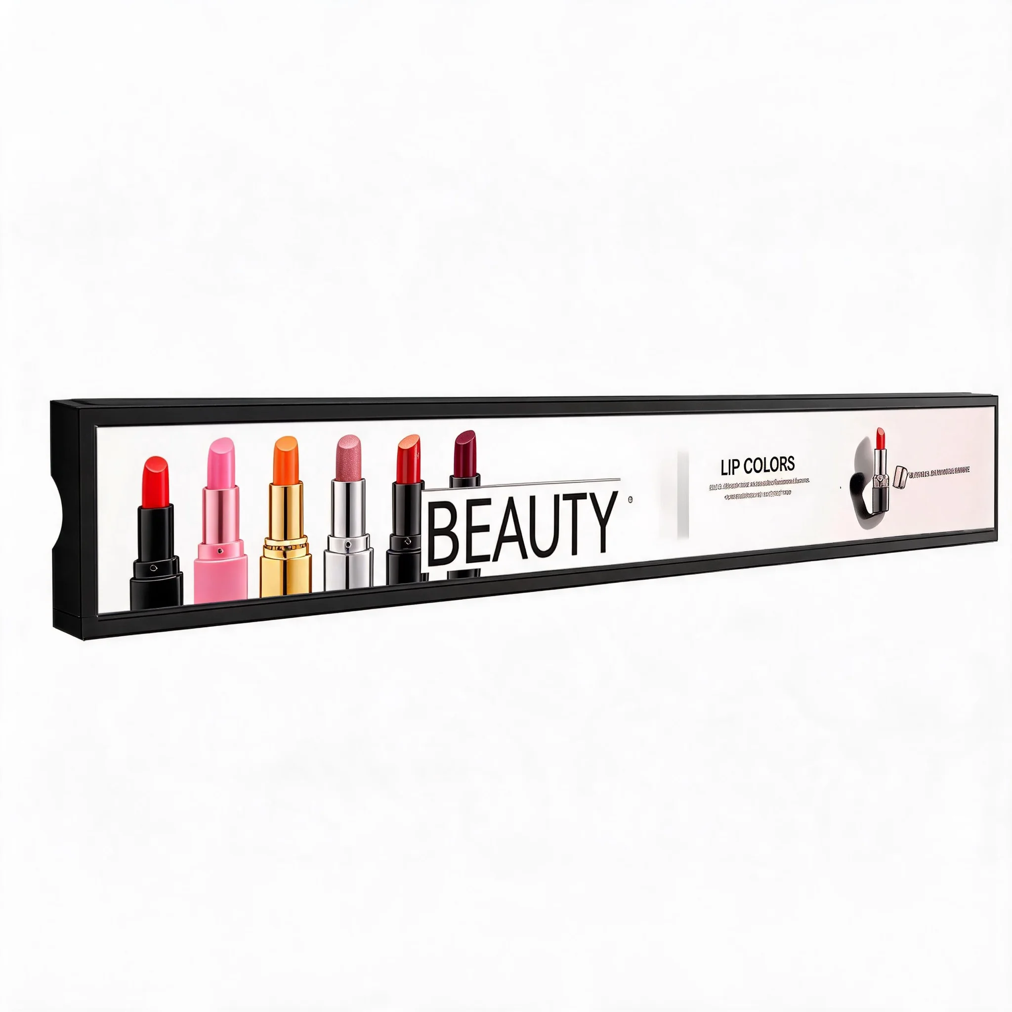 Custom SEG Fabric Light Box Long Slim Custom LED Advertising Lightbox Sign For Supermarket Cosmetic Shelf Makeup Shop