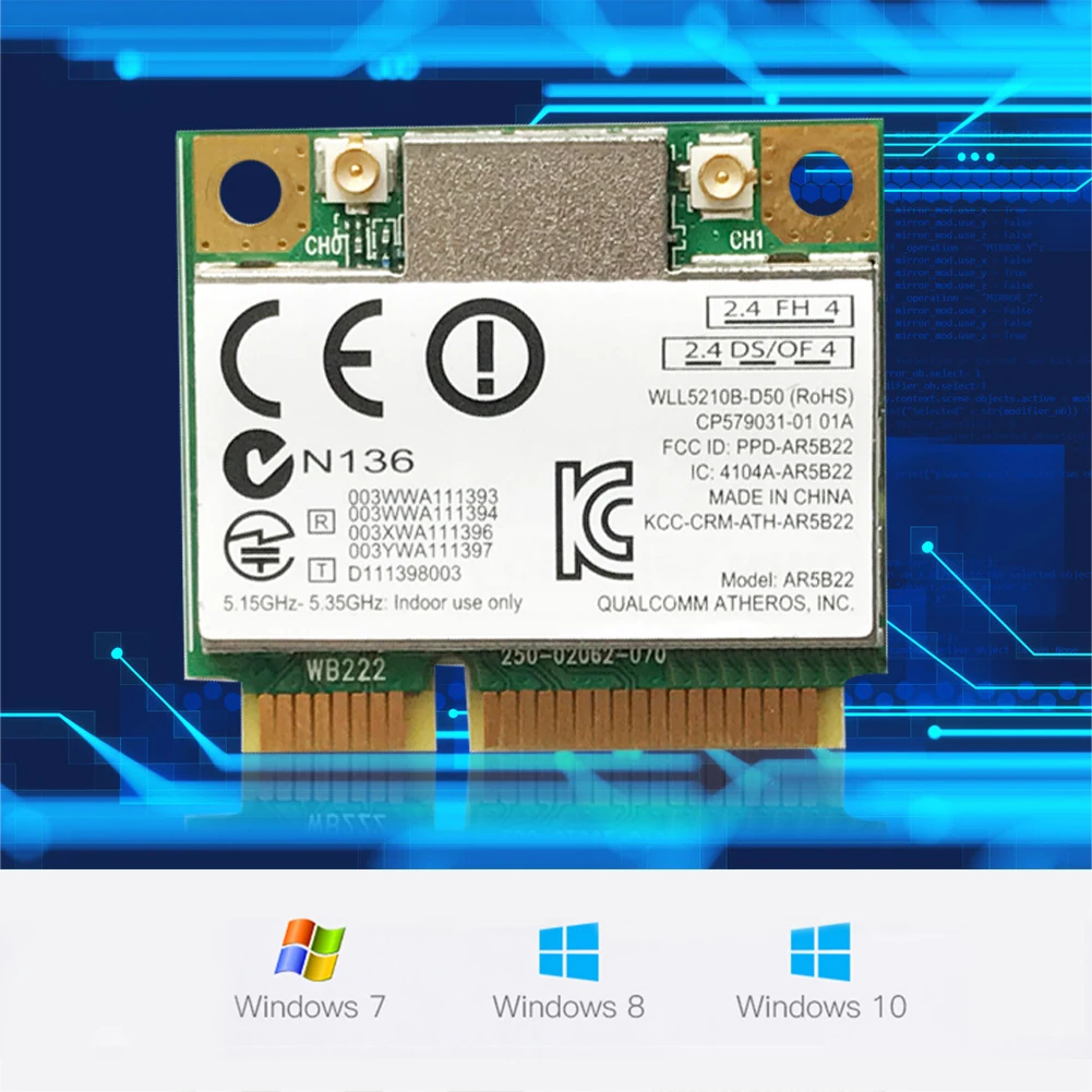 2.4G/5G Mini PCI-E محول لاسلكي 300Mbps بلوتوث واي فاي بطاقة الشبكة 802.11a/b/g/n واي فاي بطاقة الشبكة اللاسلكية لأجهزة الكمبيوتر المحمول