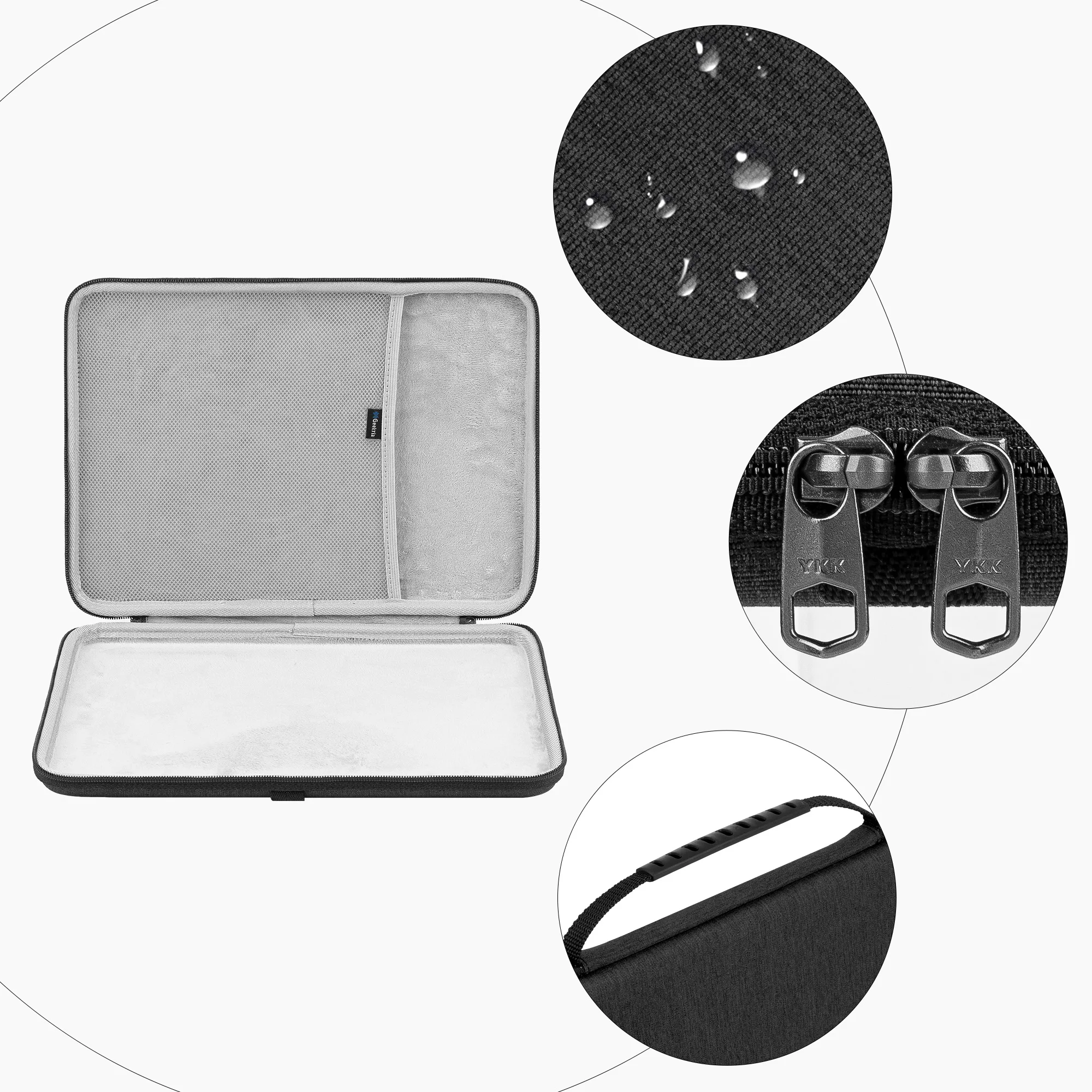 Geekria Hard Shell Travel Case Compatible with Razer Kitsune/8BitDo All-Button Arcade Controller, Haute42 C16 / M Ultra Gen2 Bag