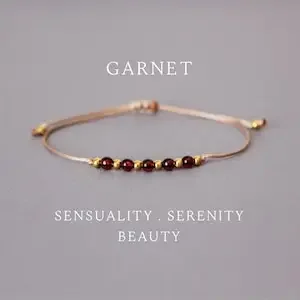 Exquisite Garnet Crystal Bracelet for Women January Birthstone Capricorn Gifts Birthday Gifts for Her