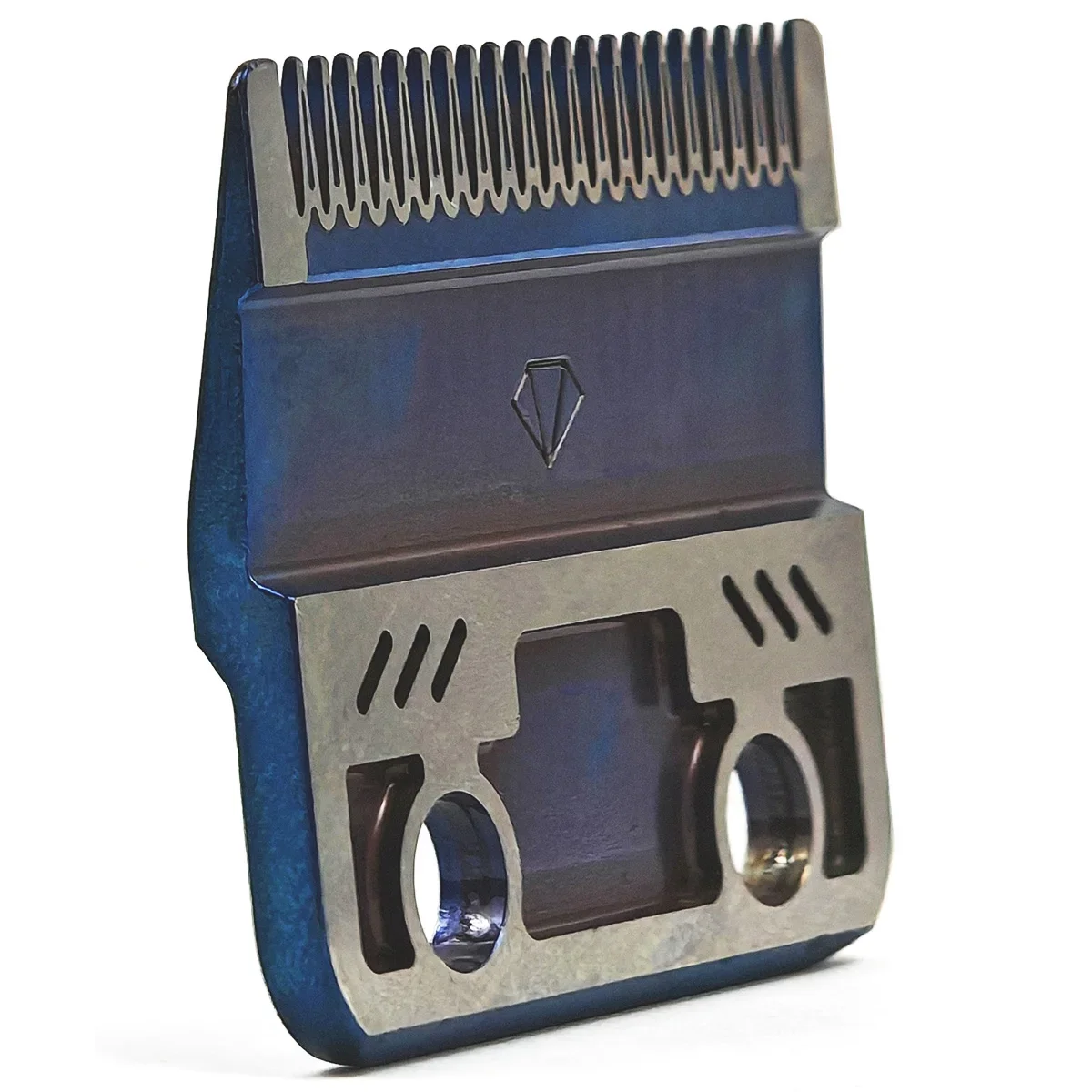 Blue Titanium Plating Clipper Blade BRDCLIP Metallurgical Powder Ceramic Fade Blade Oil Head Gradient Clipper Replacement Blade