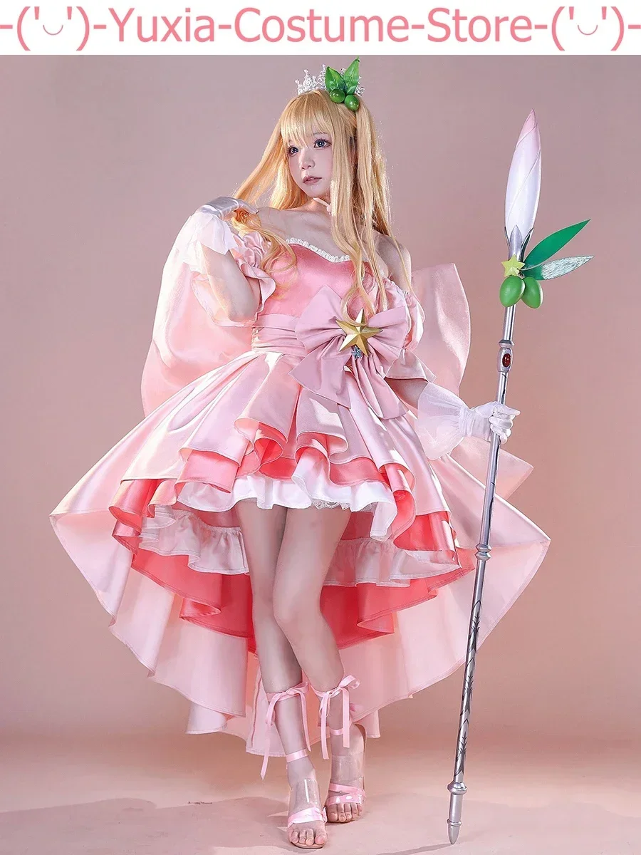 Anime! Kamichama Karin Hanazono Karin Gorgeous Elegant Dress Lovely Uniform Cosplay Costume Halloween Party Outfit Women